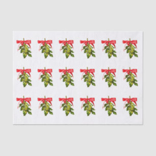 Papel De Seda Muérdago de las Felices Navidad