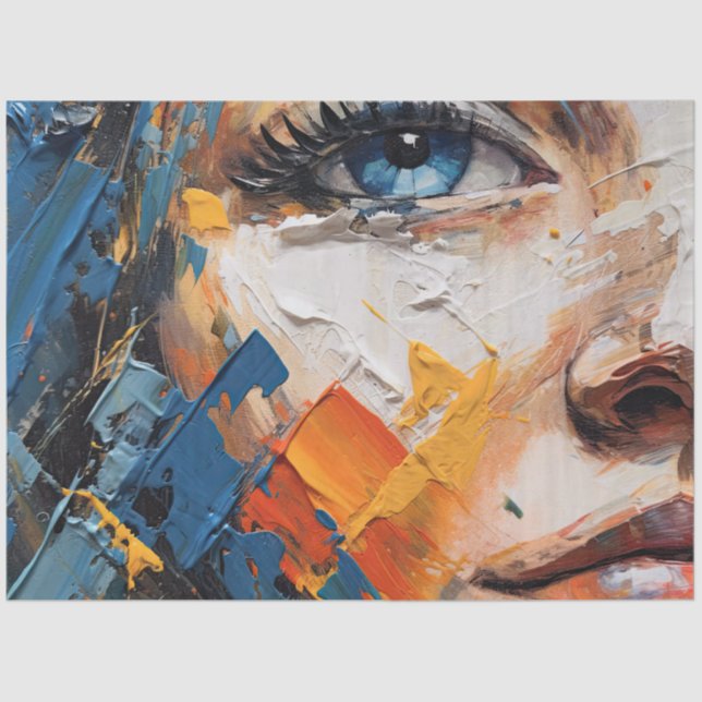 Papel De Seda Mujer abstracta I (Anverso)