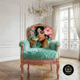 Papel De Seda Mujer afroamericana con desenlace martiní