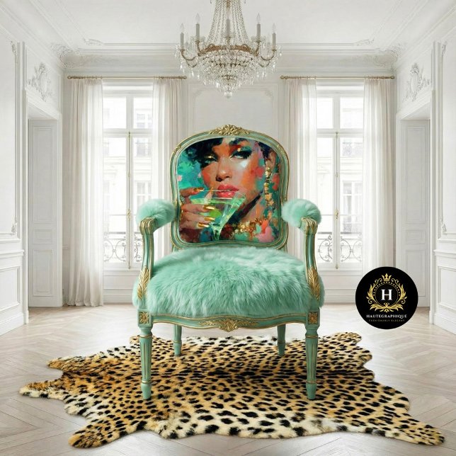 Papel De Seda Mujer Afroamericana Verde Decoupage de Cóctel (Subido por el creador)