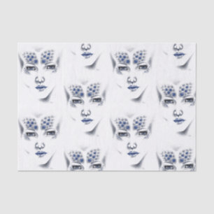 Papel De Seda Mujer Alien Bella del Universo Arte Original