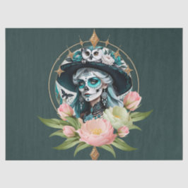 Papel De Seda Mujer asombrosa con un impresionante maquillaje de