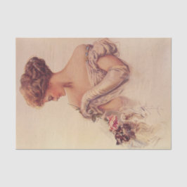 Papel De Seda Mujer bonito sosteniendo un gatito (por Harrison F