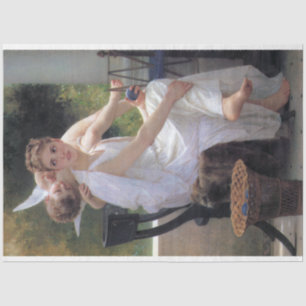 Papel De Seda Mujer con Cupido, Bouguereau