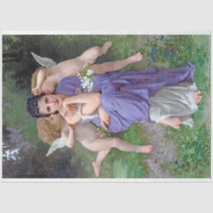 Papel De Seda Mujer con Cupido, Bouguereau