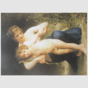Papel De Seda Mujer con Cupido, Bouguereau