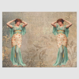 Papel De Seda Mujer con escritura latina