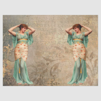 Papel De Seda Mujer con escritura latina