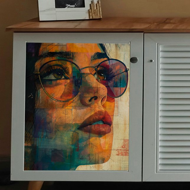 Papel De Seda Mujer con Gafas de Sol Decoupage (Subido por el creador)