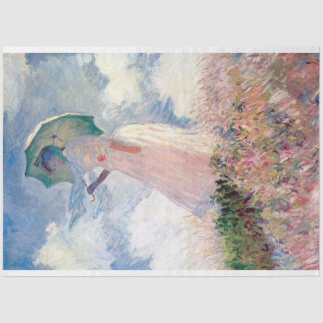 Papel De Seda Mujer con Parasol, Claude Monet, 1886 (Anverso)