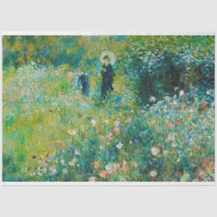 Papel De Seda Mujer con Parasol, Jardín, Renoir