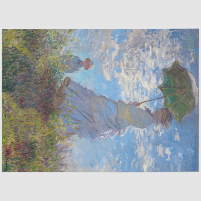 Papel De Seda Mujer con Parasol, Monet (Anverso)