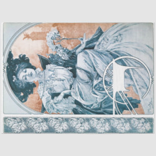 Papel De Seda Mujer con Rosa, Mucha