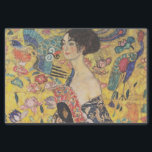 Papel De Seda Mujer con ventilador de Gustav Klimt<br><div class="desc">Gustav Klimt es uno de los artistas Art Nouveau más famosos del género. Él estuvo activo a finales del siglo XIX/principios del XX.</div>