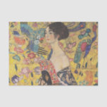 Papel De Seda Mujer con ventilador de Gustav Klimt<br><div class="desc">Gustav Klimt es uno de los artistas Art Nouveau más famosos del género. Él estuvo activo a finales del siglo XIX/principios del XX.</div>