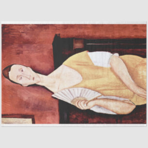 Papel De Seda Mujer con ventilador, Modigliani