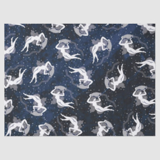 Papel De Seda Mujer cósmica acuífera del zodiaco del acuario