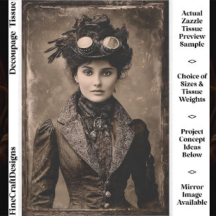Papel De Seda Mujer de Fantasía Steampunk Foto Styl DX4L Decoupa