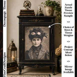 Papel De Seda Mujer de Fantasía Steampunk Foto Styl DX4R Decoupa
