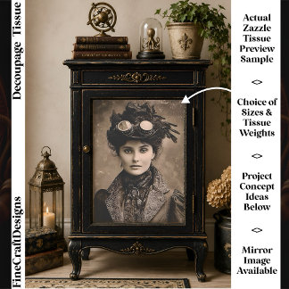 Papel De Seda Mujer de Fantasía Steampunk Foto Styl DX4R Decoupa
