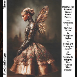 Papel De Seda Mujer de Hadas Distópica Steampunk EK5L Decoupage