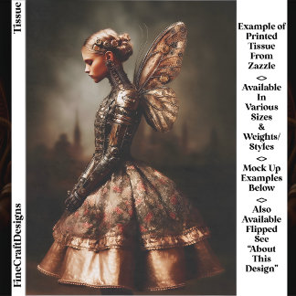 Papel De Seda Mujer de Hadas Distópica Steampunk EK5L Decoupage