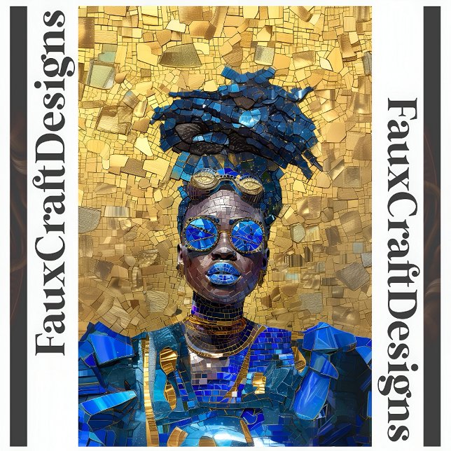 Papel De Seda Mujer de Labios Azules con Piel Oscura Decoupage F (Subido por el creador)