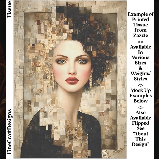 Papel De Seda Mujer de pelo rizado, retrato musulmán EB8L Desenl (Subido por el creador)