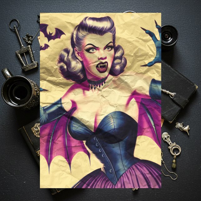 Papel De Seda Mujer de vampiro retro (Subido por el creador)