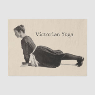 Papel De Seda Mujer de Yoga Victoriano Vintage en Impresión de P