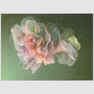 Papel De Seda Mujer descompuesta con diseño floral intrincado