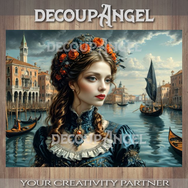 Papel De Seda Mujer elegante en Venecia -Desnudo- (Subido por el creador)