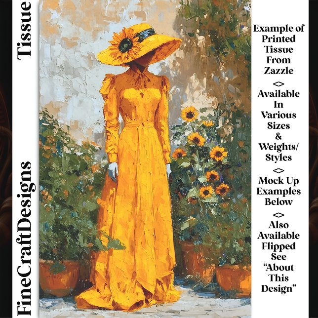 Papel De Seda Mujer en amarillo con desenlace DT1R, Gorra de gir (Subido por el creador)