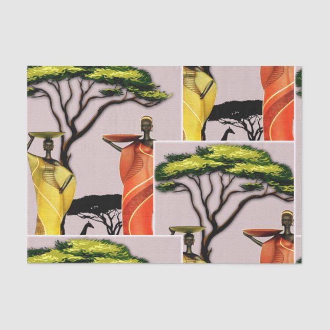 Papel De Seda Mujer en el jardín (Anverso)