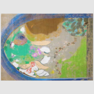 Papel De Seda Mujer en la ventana, Redon