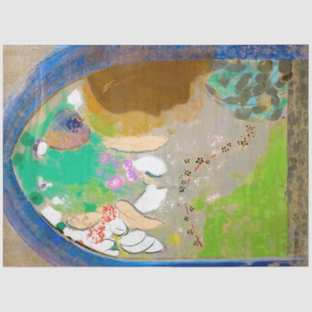Papel De Seda Mujer en la ventana, Redon (Anverso)