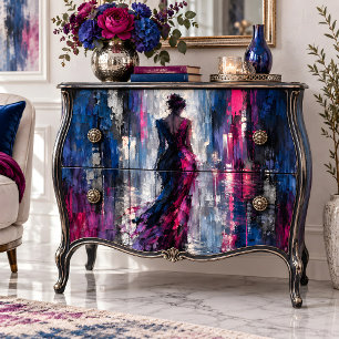 Papel De Seda Mujer en Noche Magenta