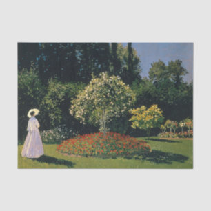 Papel De Seda Mujer en un jardín de Claude Monet