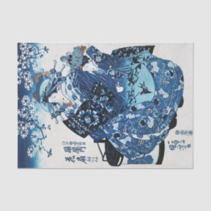 Papel De Seda Mujer geisya japonesa, Kuniyoshi, Ukiyo-e