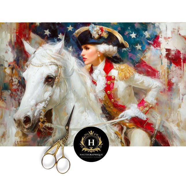 Papel De Seda Mujer general revolucionaria en desenlace a caball (Subido por el creador)