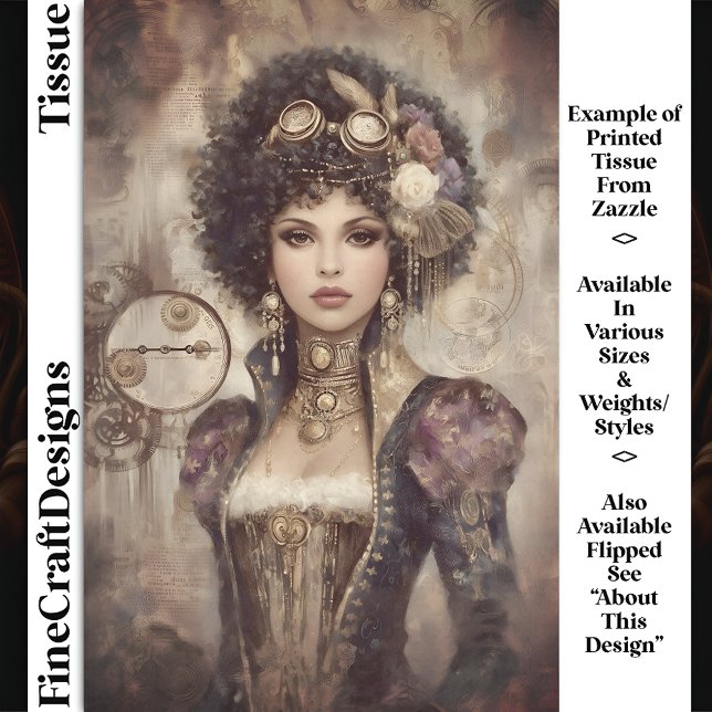 Papel De Seda Mujer Glamurosa Steampunk DM2LF Decoupage (Subido por el creador)