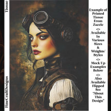 Mujer Gótica Steampunk, Decoupage Industrial EH9L