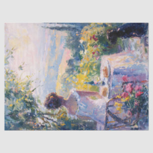 Papel De Seda Mujer impresionista teniendo un picnic decoupage