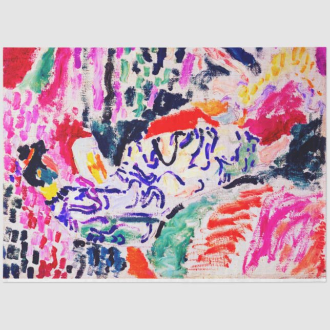 Papel De Seda Mujer japonesa al lado del agua, Matisse (Anverso)