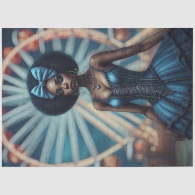 Papel De Seda Mujer misteriosa en el Carnaval - Desnuda (Anverso)