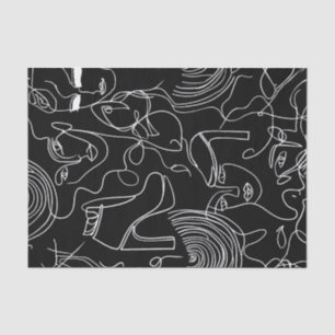 Papel De Seda Mujer moderna, línea abstracta
