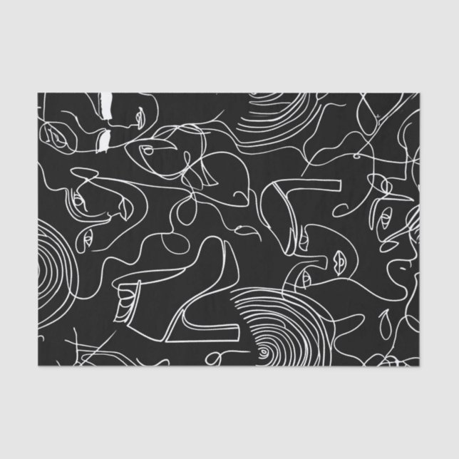 Papel De Seda Mujer moderna, resumen de líneas (Anverso)