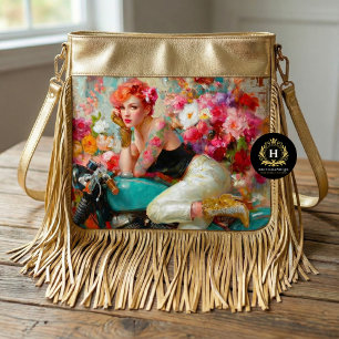 Papel De Seda Mujer Motera Floral Vintage Decoupage
