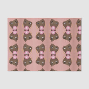 Papel De Seda Mujer negra, afro rosado, batiburrillo rosado