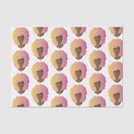 Papel De Seda Mujer negra, Naranja colorido y africano rosado